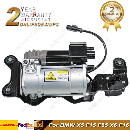 Air Suspension Compressor Pump+Solenoid Valve Block for BMW X5 F15 F85 X6 F16