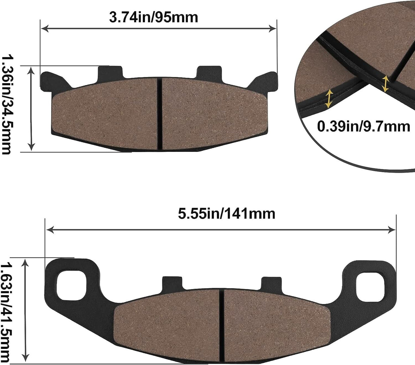 Brake Pads for SUZUKI DR 800 SM/SN/SP,VX 800 L/M/N/P/R,GSF 250 N/ZM/P/NP/ZP/N/NR