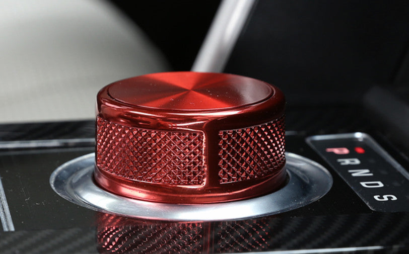 Red Zinc Alloy Console Gear Shift Knob Cover 1P for Range Rover Evoque 2016-2019