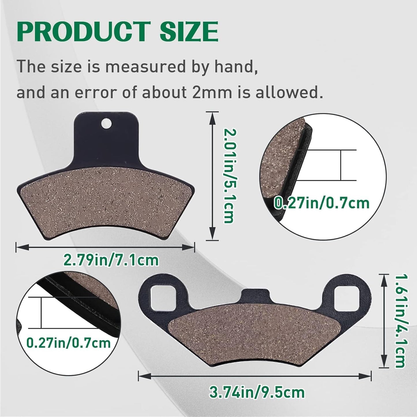 Front and Rear Brake Pads forTrail Blazer 250 400 Magnum 325 500 Sport 400