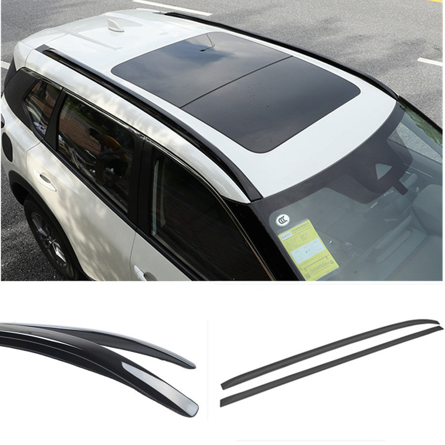 for Nissan Rogue 21-23 ABS Bright black Roof Rack Side Rail Bar Luggage Trim 2P