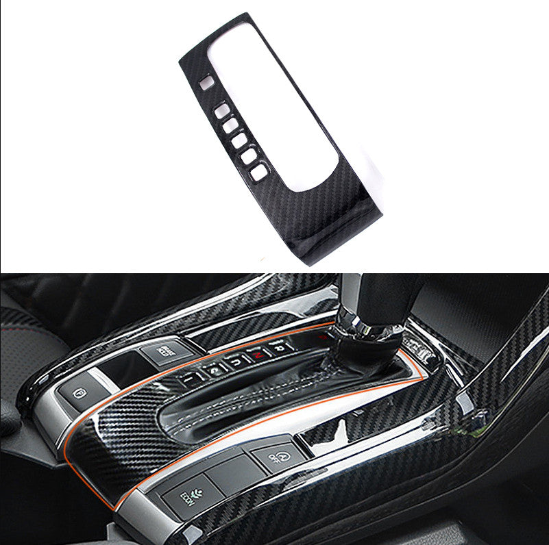 for Honda for Civic 10th 2016-2020 Carbon Fiber Car Gear Shift Box Panel Cover Trim