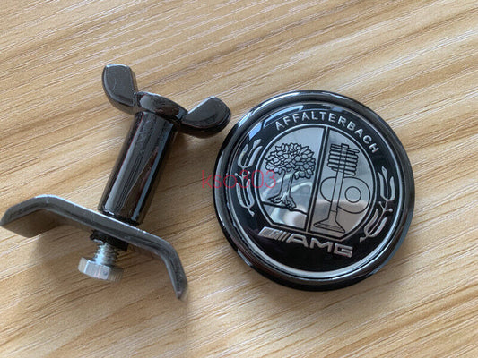 Gun for Mercedes Bonnet Badge Hood Emblem Sticker C S E 44mm W204 W211 AMG