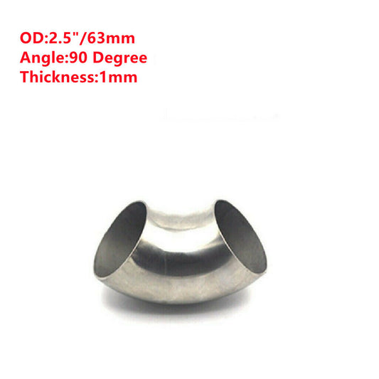 Automotive 2.5-inch 63mm 90¡« Stainless Steel Elbow Exhaust Pipe Bend Elbow Fittings