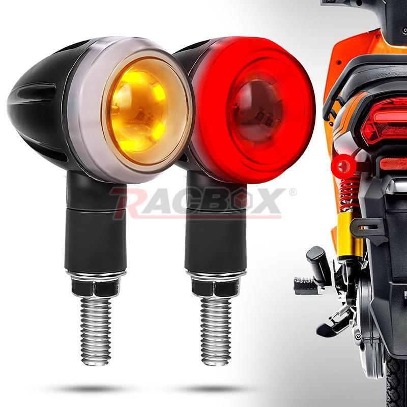 2X Amber/Red Bullet Motorcycle LED Turn Signal Blinker Brake Running Light Lamp