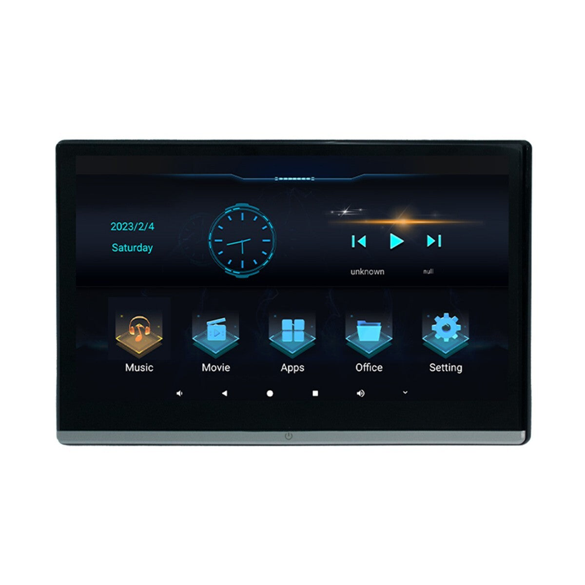 13.3in Touch Screen Car Headrest Monitor Bluetooth FM Player Android 11 WIFI