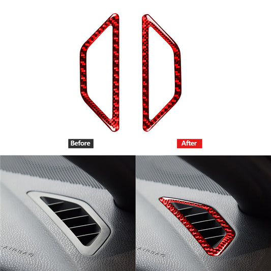 Red Carbon Fiber Side Air Vent Outlet Cover Trim for Subaru BRZ for Toyota 86 17-19