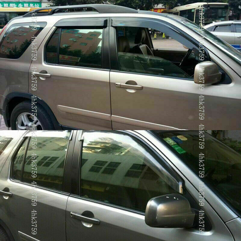 for Honda CR-V 2002-2006 Black Window Wind Visors Sun Rain Guard Vent Deflectors