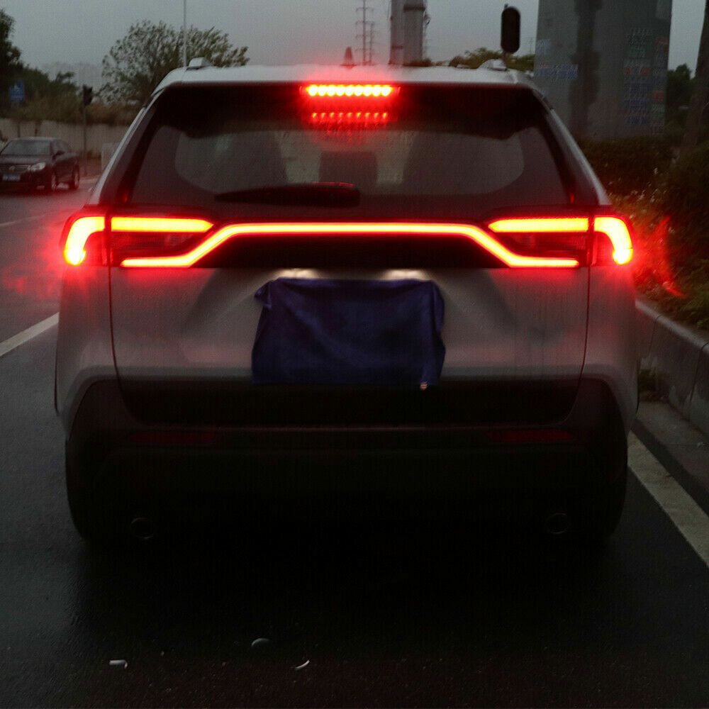Black Rear Door Trunk LED Tail Light Brake Lamp Bar for Toyota RAV4 2019-2024