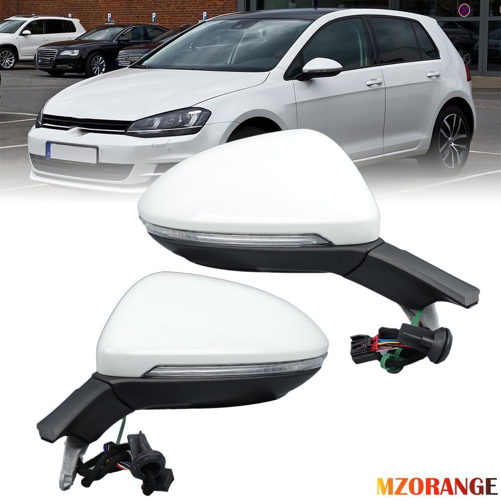 F¨¹r for VW for Golf VII MK7 2012-2020 L+R Au?enspiegel Spiegel Elektrisch Heizung Wei?