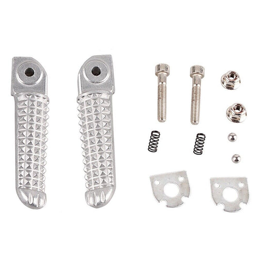 Rider Rear Foot Pegs Footrests Footpegs Set for Yamaha YZF R6 2003 - 2011 Silver