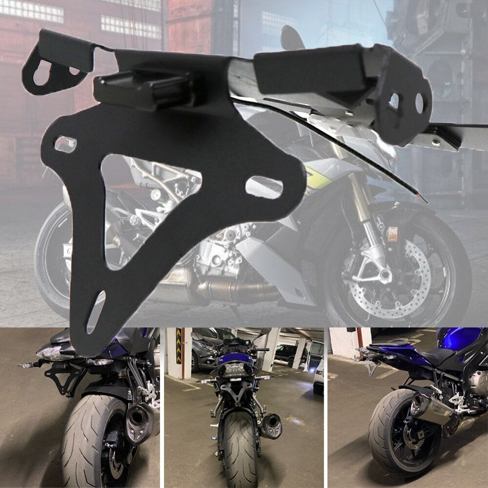 LED Light License Number Plate Frame Holder Tail Tidy for BMW S1000RR S1000R HP4