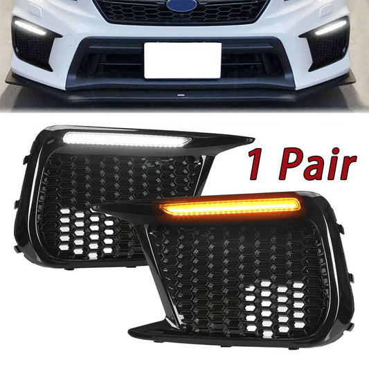 LHRH Sequential/Switch LED DRL Fog Light Bezel for 2018 and Later for Subaru WRX STIs