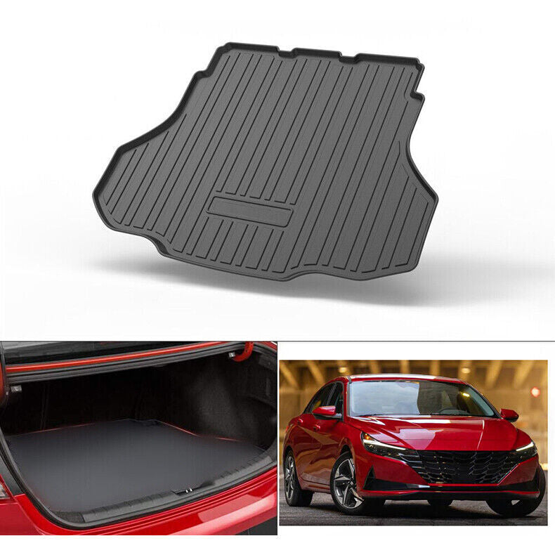 For for Hyundai for Elantra 2021-23 Cargo Liner Trunk Floor Mat Waterproof Pad Tray Trim