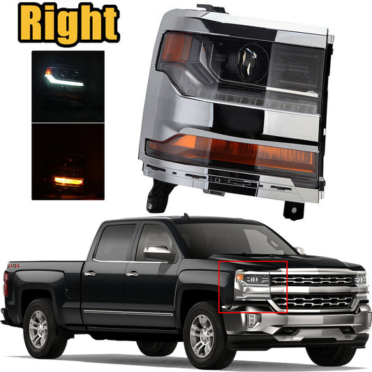 1 piece of 2016/2017 for Chevrolet Silverado 1500 HID/Xenon LED headlights (right side)