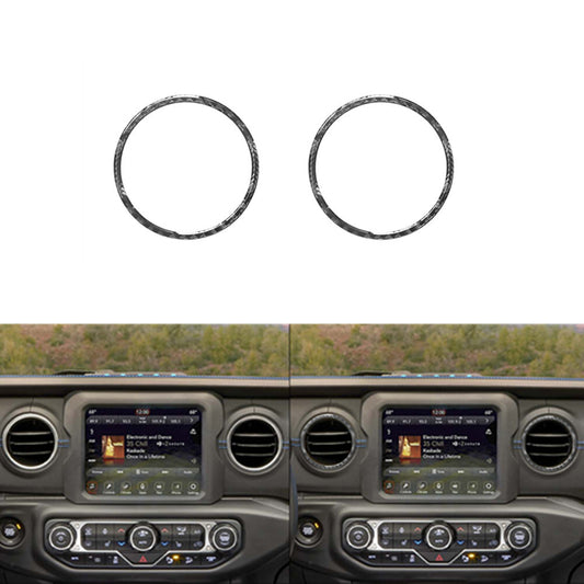 Carbon Fiber Center Vent Outlet Cover for Jeep for Wrangler JL 2018+ Gladiator 2020+