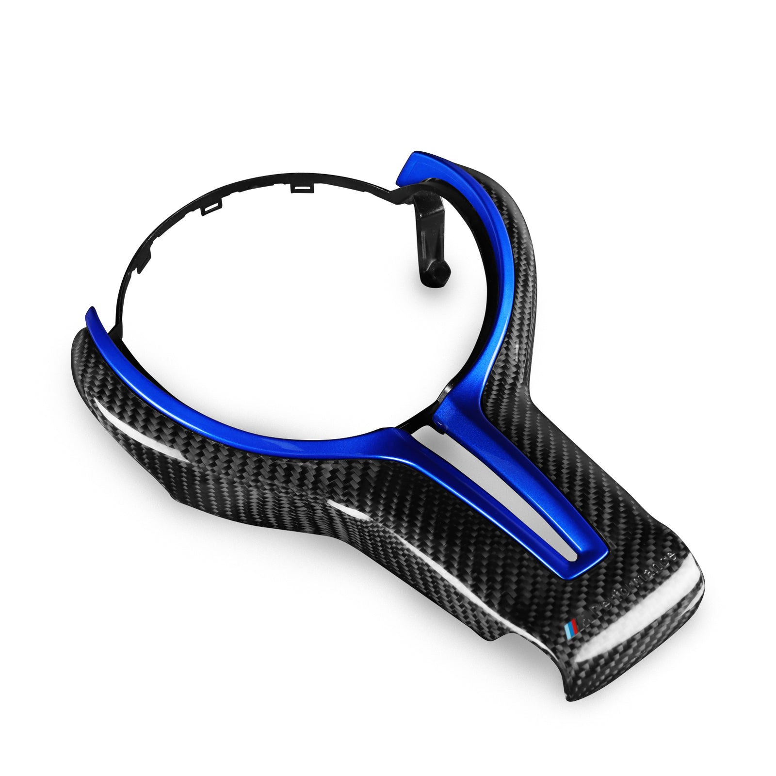Blue Carbon Fiber Steering Wheel Trim Replace Fit for BMW M2 M3 M4 M6 M5 X5M X6M