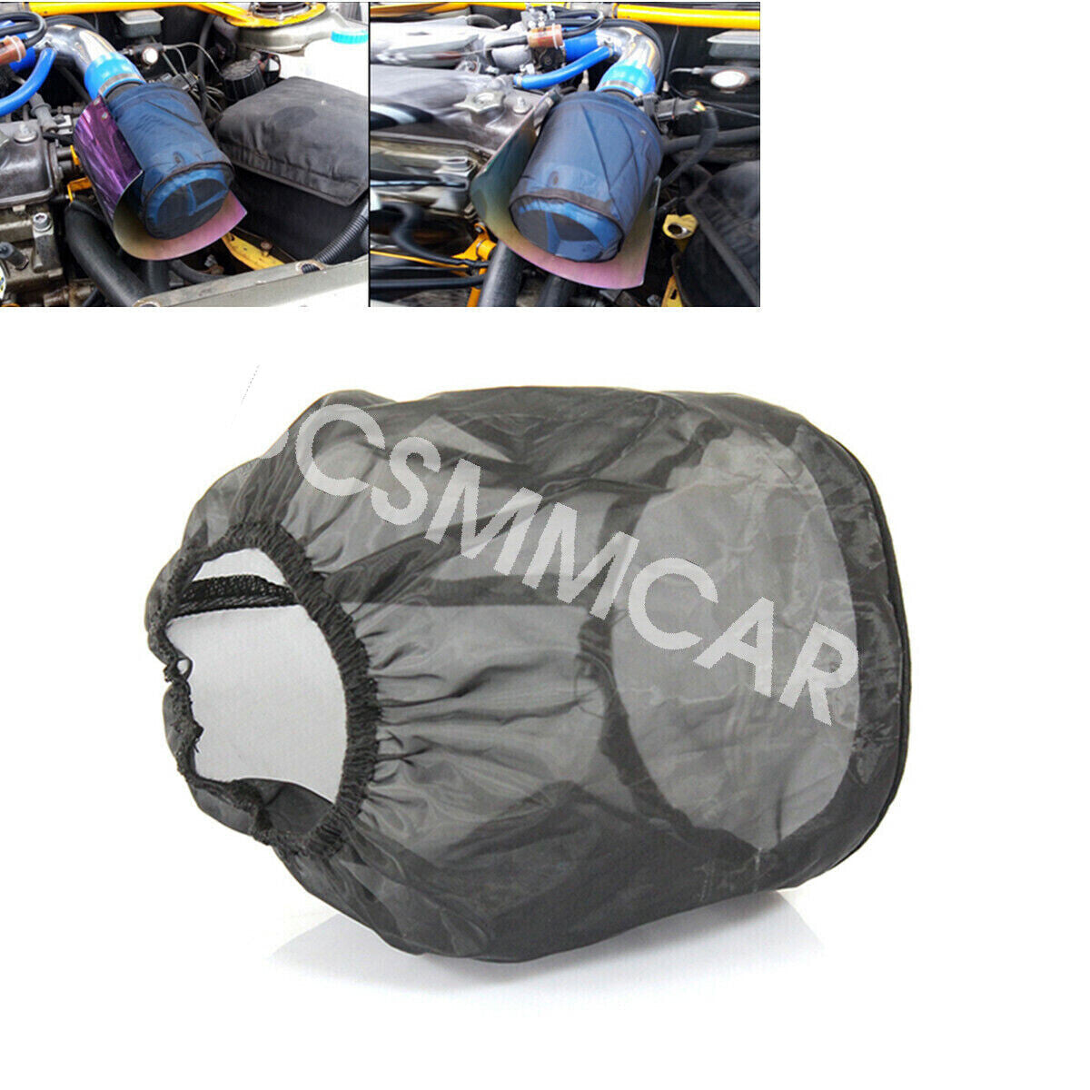 High Flow Car Air Filter Dust Cover Dustproof Waterproof Oil-proof Outwear Black