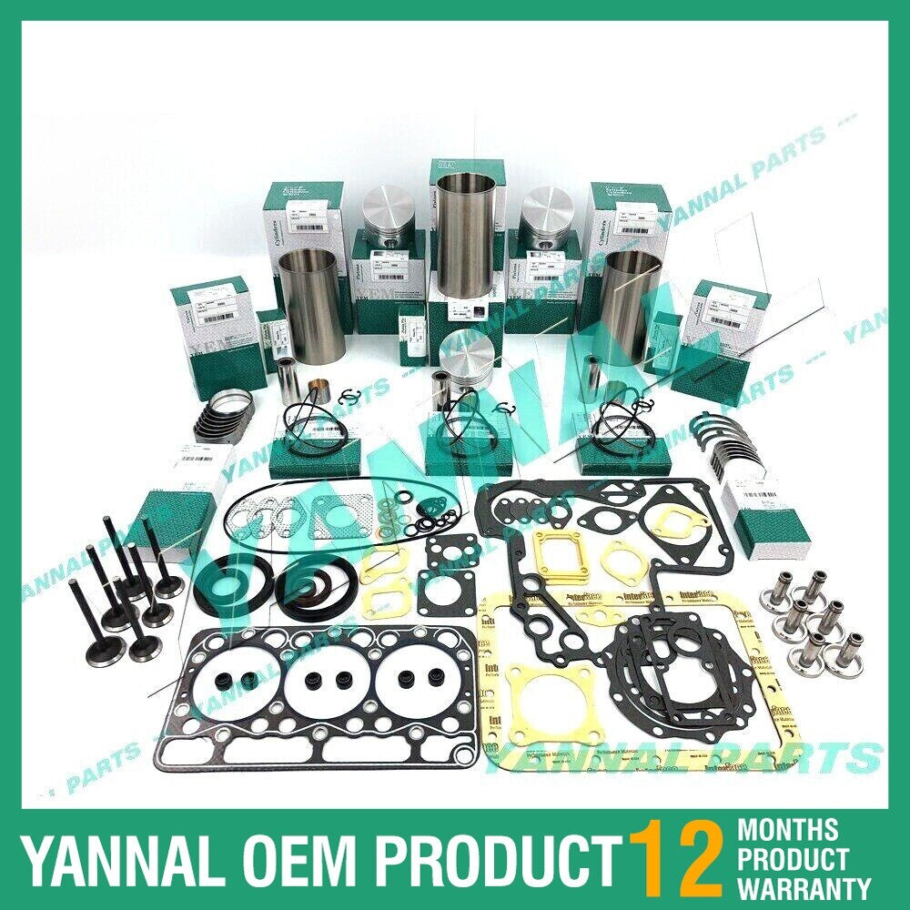 D950 Overhaul Engine Reconstruction Kit for Kubota Engines B7200D, B8200E, and F2100 Tractors