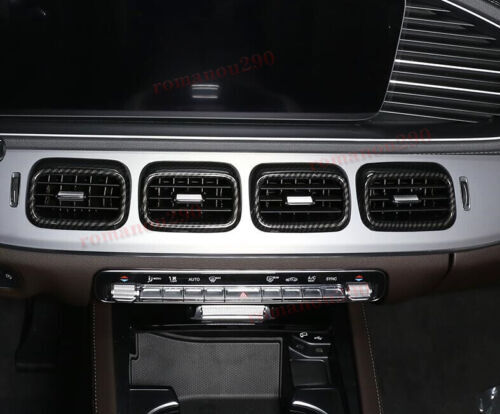 for Benz GLE GLS 2020-2022 Carbon Fiber Car Central Console Air Outlet Vent Trim