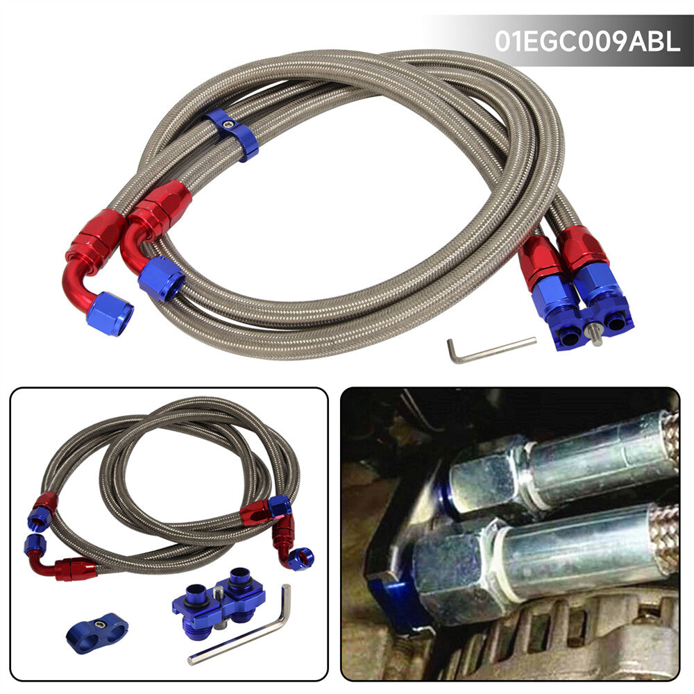 Oil cooler Adapter Hose Kit Fit for BMW E36 E82 E9X 135/335 E46 M3 Blue