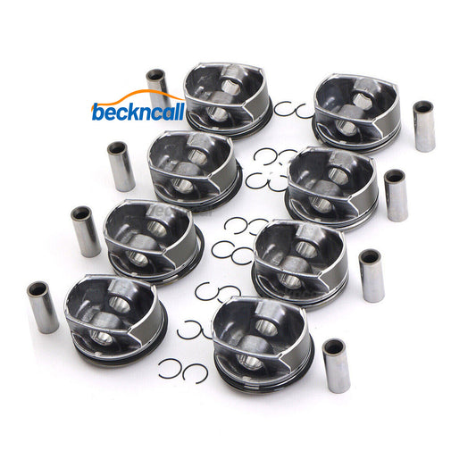 8x Pistons  Rings Kit 94810304825 for Cayenne for Panamera S GTS 957 970 4.8L V8