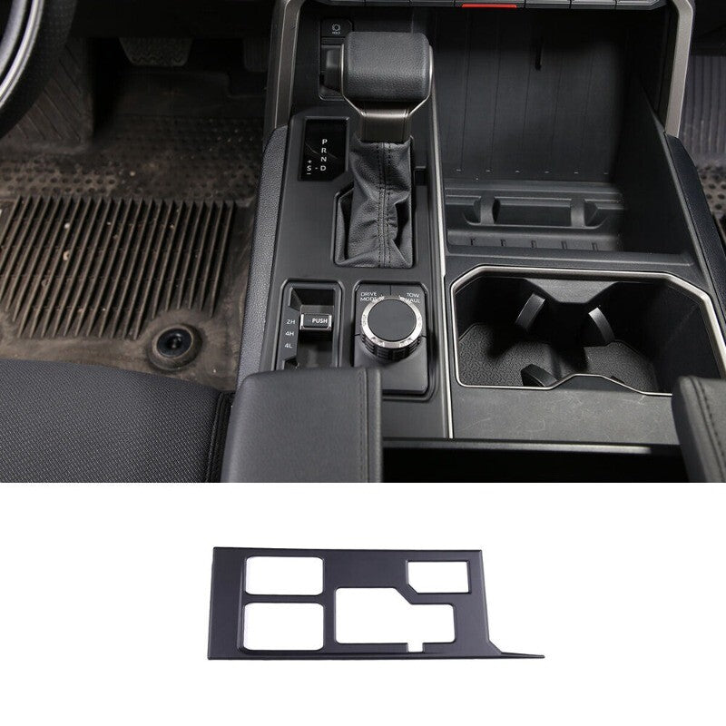 Matte Black ABS Console Gear Shift Box Panel Trim for Tundra Sequoi 2022-2023