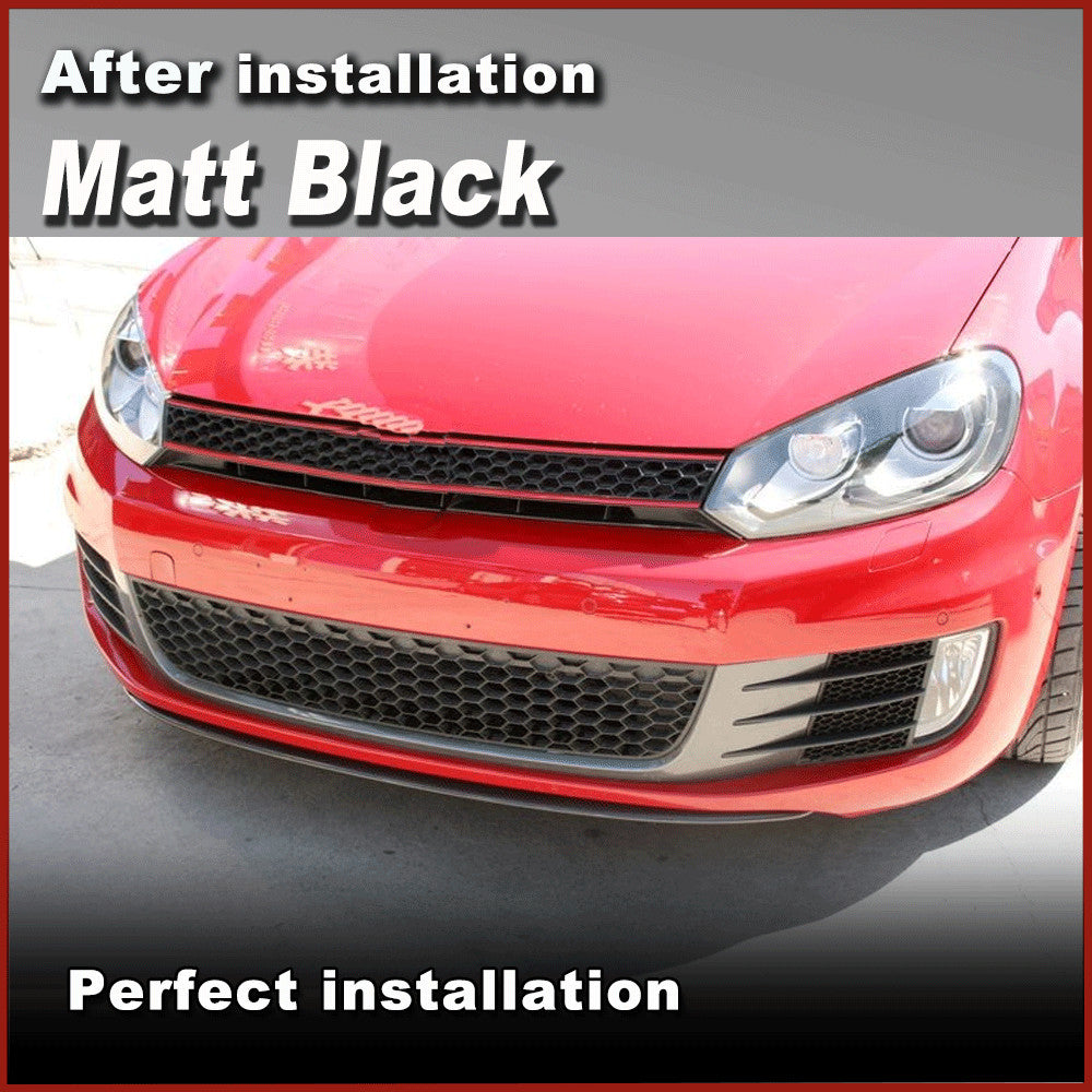 Matt Black Front Bumper Lip Body Spoiler Fit for VW for Golf 6 VI MK6 GTI 2010-2015