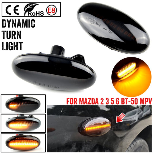 Dynamic Side Marker Turn light signal lamp for Mazda 2 (DE/DH) BT-50 MPV II