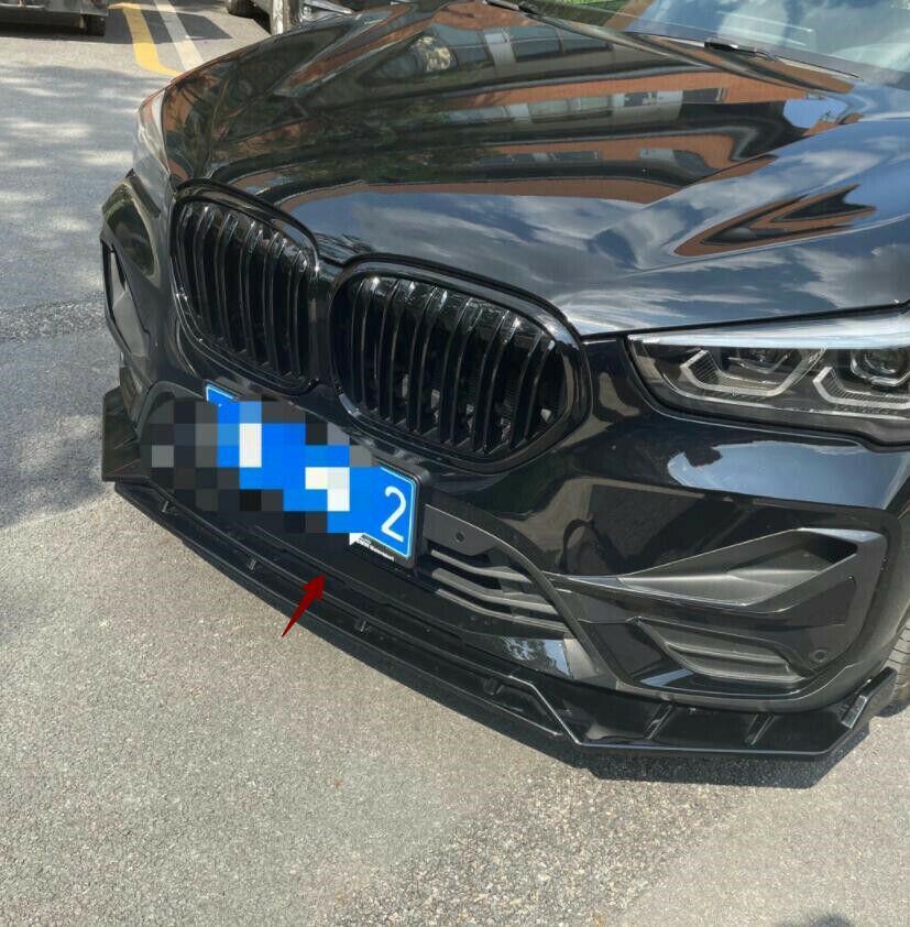 ABS Black Front Bumper Diffuser Spoiler Board 1PCS Fit For 2020-2021 for BMW X1 F48