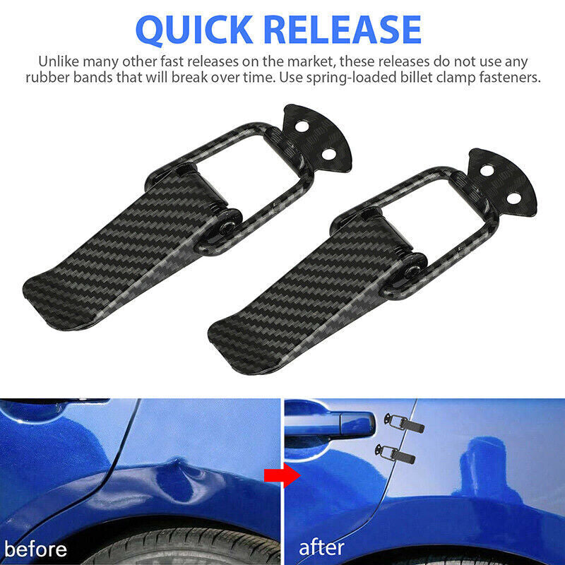 Bumper Clip Lock Quick Release Fastener Latch For Fender Trunk and Hatch Lids