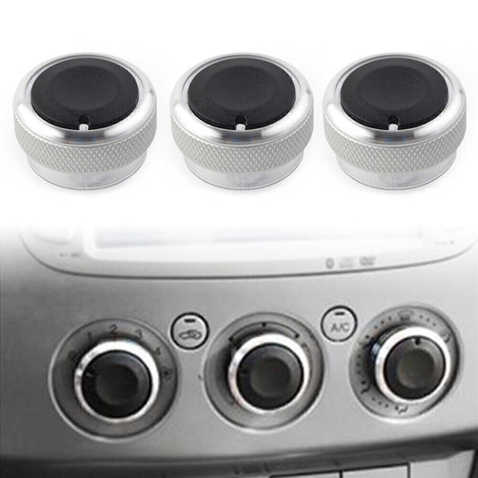 3Pcs Air Conditioner Switch Button Silver for Ford Focus MK2 MK3 Mondeo C/S-max