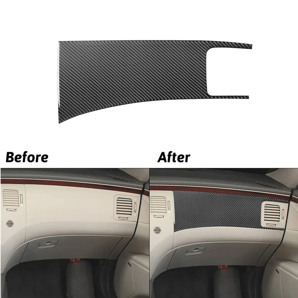 2PCS Carbon Fiber Passenger Side Dash Sticker Trim for Hyundai Azera 2006-2011