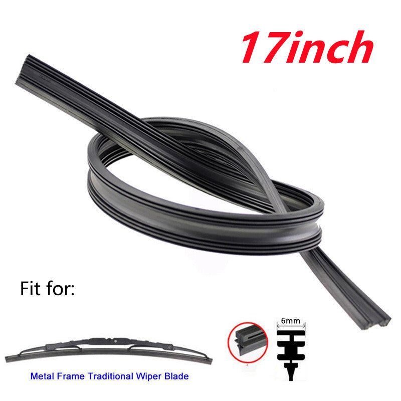 4-Piece Pack of 17-inch Car Frame Windshield Scraper Replacement Strips