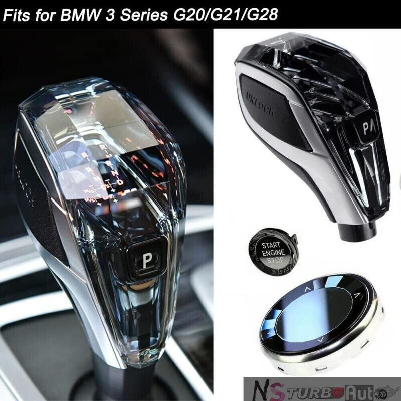 3pc Set Crystal Gear Shift Knob M for BMW 3 Series G20 G05 G06 G07 G15 G29