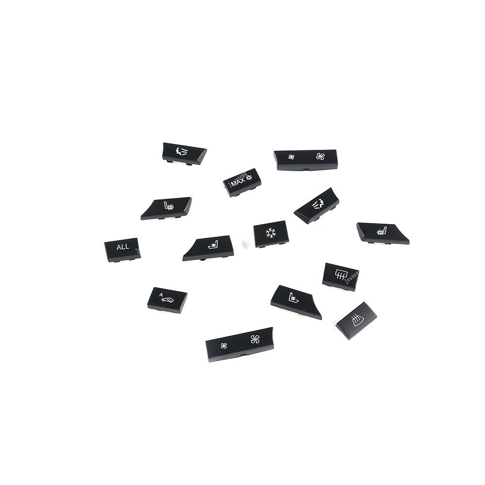 A/C Heater Control Switch 14X Button Key Caps Cover Kit Fit for BMW 5 Series F07 F10