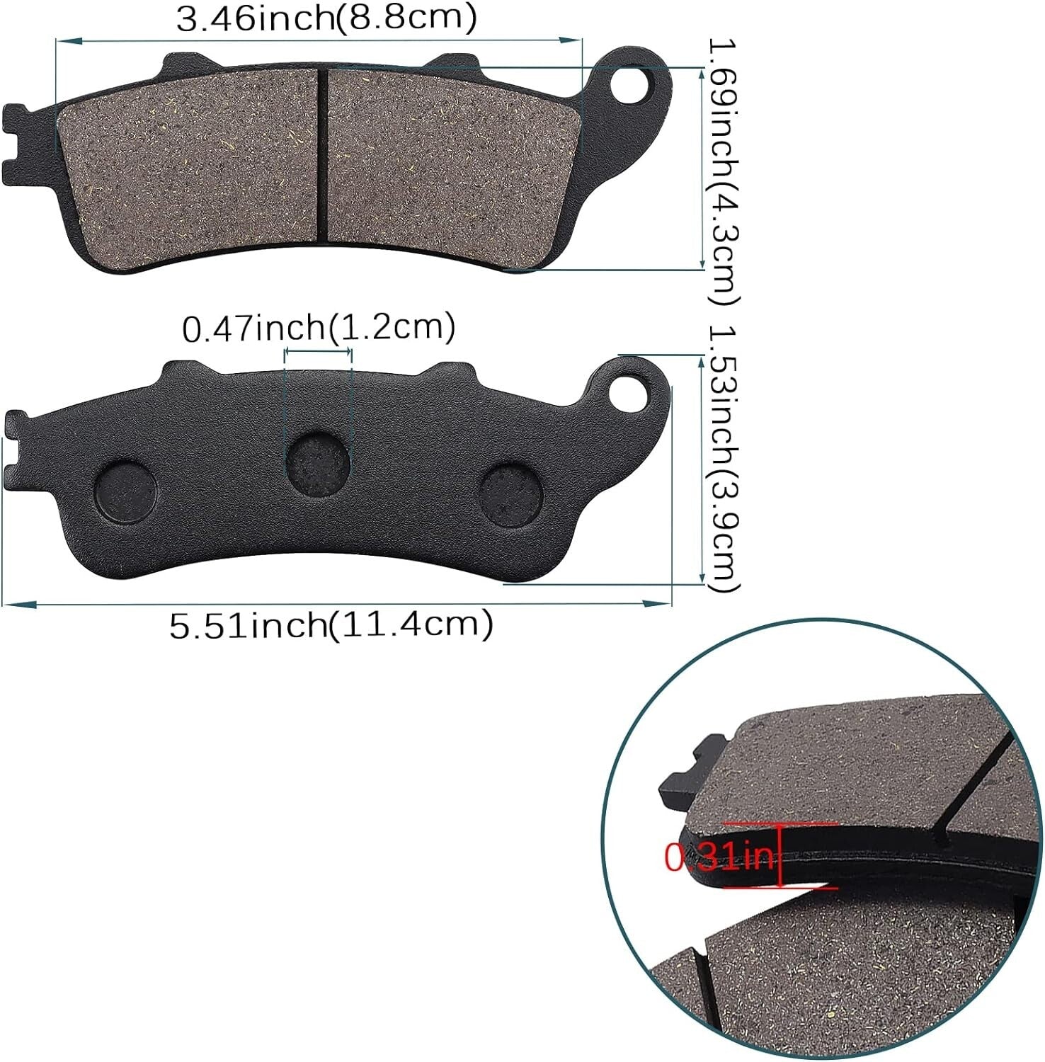 Brake Pads for HONDA CBR 1100 GL 1800 FJS 400 600 F NT 650 700 S 1300 ST 1100