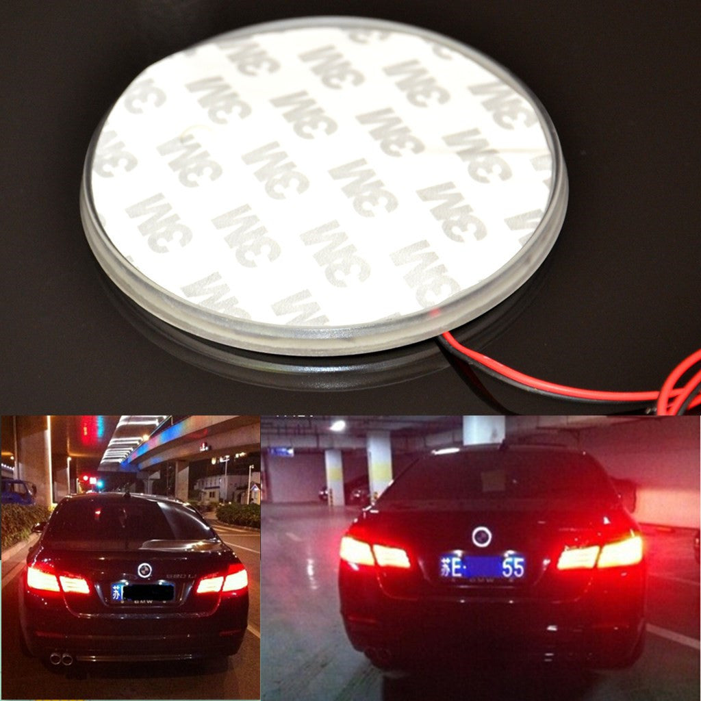 Car Decoration White 82mm Badge Background LED Light Emblem Lamp Sticker
