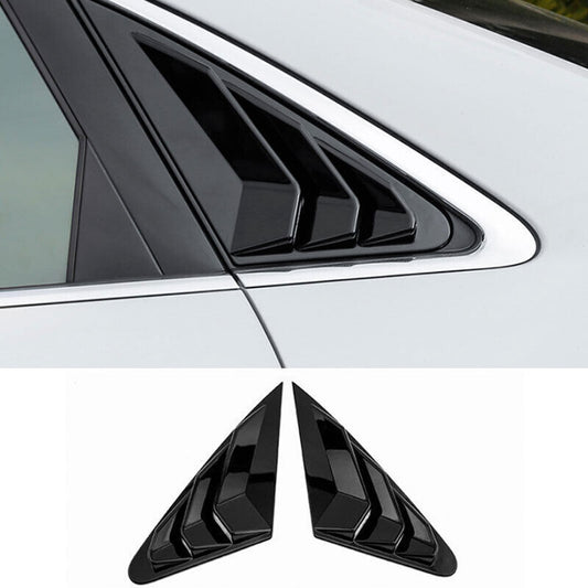 for Audi A4 2017-2024 ABS Black Side Window Louver Shutter Molding Cover Trim 2P