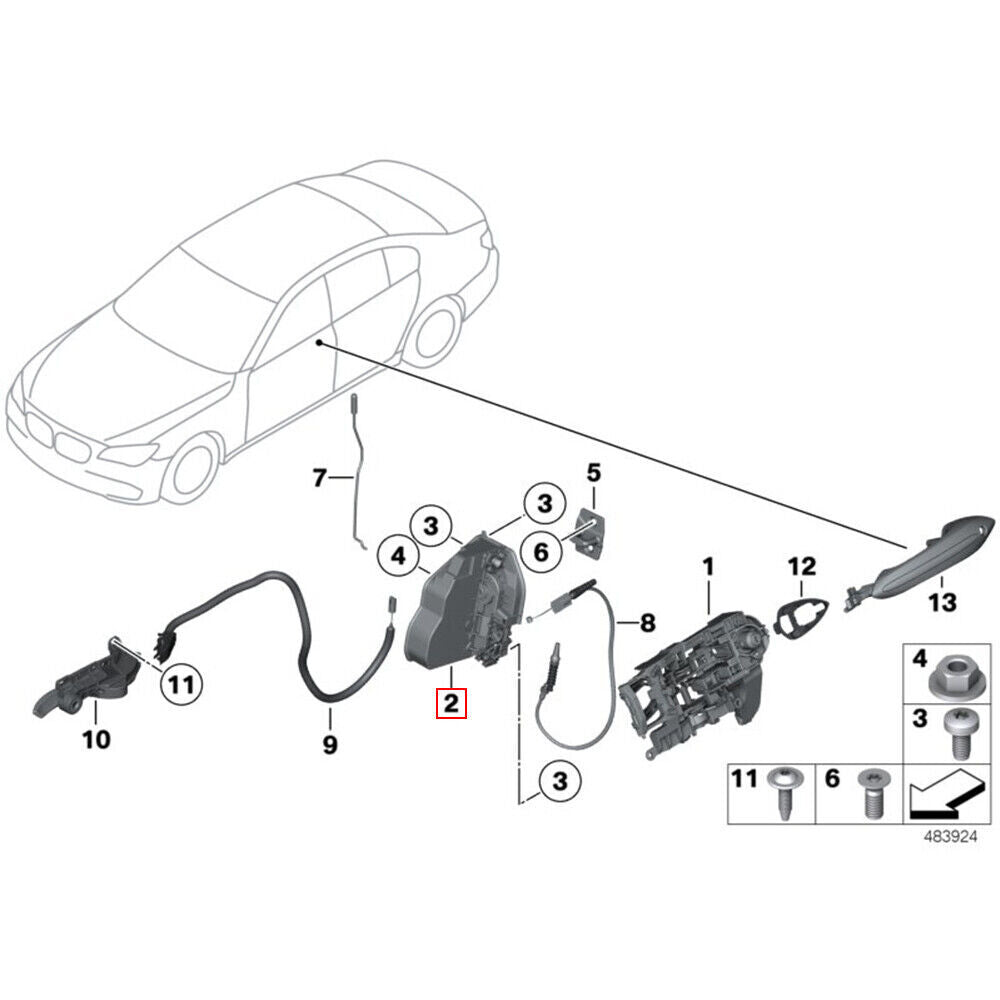 51217202143 New Door Lock Latch Actuator Front Left Driver Side for BMW E90 E60