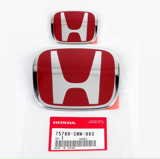 Racing kit with red H badges, 2 pieces front and rear, suitable for 06-15 for Honda for Civic Sedan EX LX SI