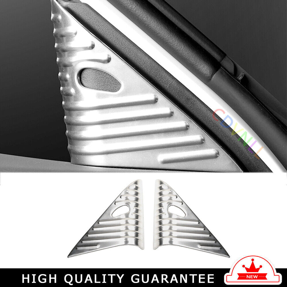 A Post Front Triangle Cover Trim for Nissan Altima Teana 2019-2022 Silver Steel