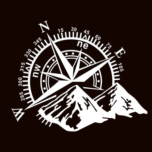 Mountain Compass Decal Sticker Car 4X4 Off Road Vinyl Decoration Waterproof