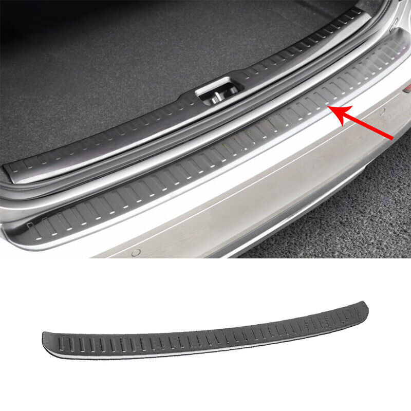 for Volvo S60 2019-2021 Black Titanium S.Steel Rear Bumper Protector Sill Cover