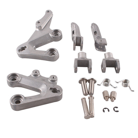 Front Foot Pegs Footrest Brackets Set for SUZUKI GSXR1000 2003 2004