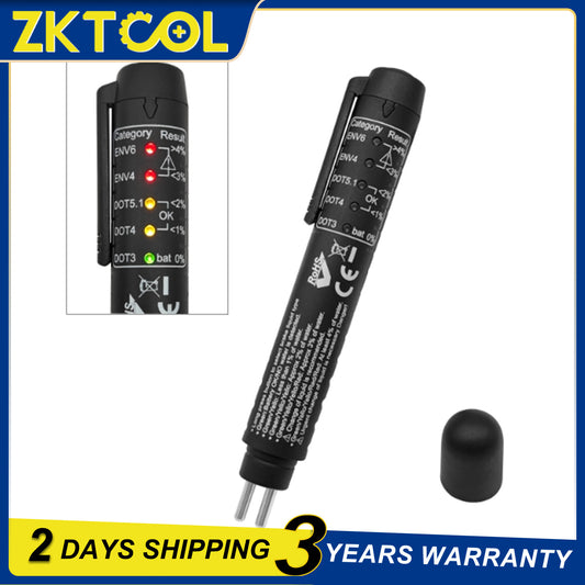 Brake Fluid Liquid Oil Tester Pen 5 LED Indicators DOT3 DOT4 Car Diagnostic Tool