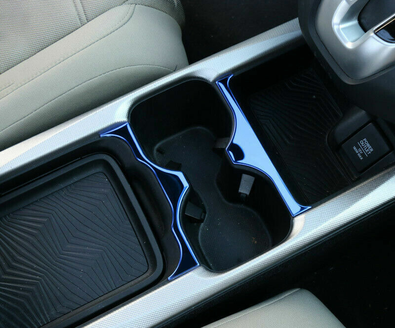Middle Console Drinking Glass Trim 2X for Honda CRV CR-V 2017-2022 Blue Titanium