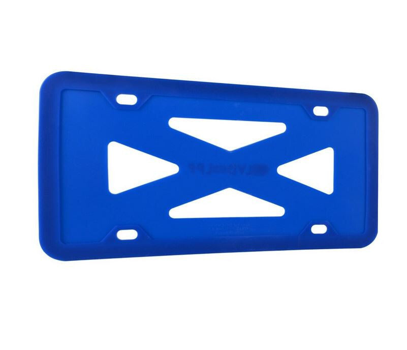 1 piece of blue silicone car license plate frame cover for trunk suitable for Saab for Smart