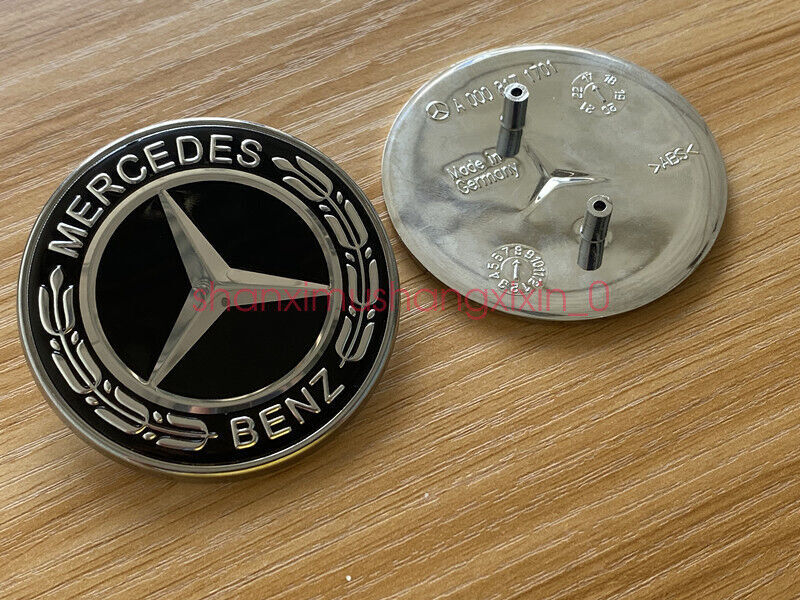 Suitable for Mercedes-Benz CLK CLS E ML GL front badge with black embroidered A2078170316