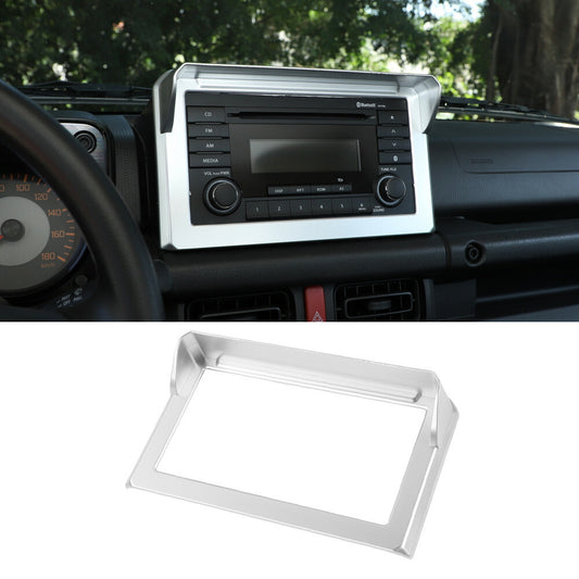 Silver ABS Inner Car Navigation GPS Frame Panel Cover for Suzuki for Jimny 2019-2022